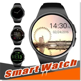 Bluetooth Smart Watch 1.3 inches IPS Round Touch Screen Water Resistant KW18 Smartwatch Phone with SIM Card Slot Sleep Heart Rate Monitor