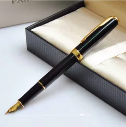 2PC prezent Parker Sonet Black with Golden Trim M Nib Fountain Pen Krayons