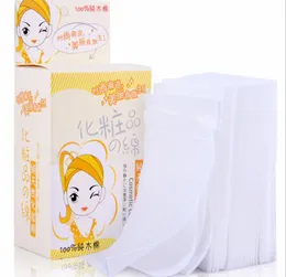 Partihandel Nya 100 st / parti Praktisk Slitstark Makeup Kosmetisk Facial Cleaning White Cotton Remover Pads Wipes