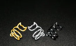 plating 925 Sterling Silver Exaggeration 30mm Golden Golden silvery black Winding Cute kitty Opening ring charms fashion jewelry 10pcs/lot