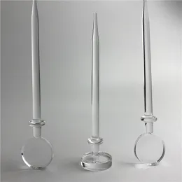 5 Inch Quartz Carb Cap Dabber Wax Dab Hookah Tool with 6mm Thick Clear Universal Lollipop Ball Style Banger Caps