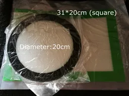 Tamponi di cera al silicone Tappetini per erbe secche grandi 20 cm rotondi o 31 * 20 cm quadrati fogli dabber barattoli strumento dab per contenitori di olio dabber FDA