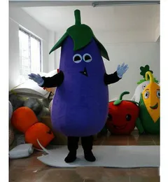 2018 Hot sale Adult cartoon character cute Eggplant Mascot Costume Halloween party costumes with Free shipping