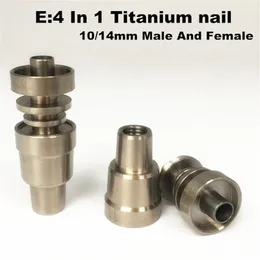 Factory Direct Sale Universal Titanium Paznokcie 4 w 1 Domy Tytanu Nails 10 14mm Kobiet i Męski Titanium Dab Nail