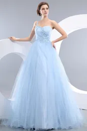 2017 Sexy One-Shoulder Appliques Ball Gown Quinceanera Dresses with Crystal Tulle Plus Size Sweet 16 Dress Vestido Debutante Gowns BQ60