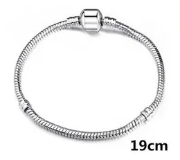 3 mm Schlangenkette, versilbert, Mischungsauftrag, passend für DIY europäische Perlen, Armbandkette, silbernes Schlangenarmband, 15,2–22,9 cm