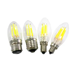 High Bright Filament LED Bulbs Dimmable 2W 4W 6W light bulbs LED Filament E27 E12 B22 E14 Led lamp 120LM W Warm White