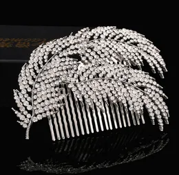 Fashion Bridal Wedding Tiaras Stunning Rhinestone Fine Comb Bridal Jewelry Accessories Crystal Hair Brush Free Shipping LY68