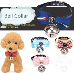 Gorąca Sprzedaż Kołnierz Pies Zwierzęta Dostawy Big Bell Bowknot Cute Collar Naszyjnik Perfect for Cats Dogs Dekoracje Akcesoria S / L Dostępne rozmiary