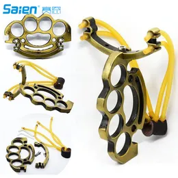 New Powerful Outdoor Slingshot 2 Rubber Bands High Velocity Hunting Catapult Free Shipping