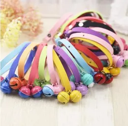 Dog Collars Necklace 2017 Macarons Colors Adjustable Bells Collar for Pet Dog Puppy Dog Necklace Suede Leather Lovely Decoration Pet Product