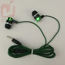 Wspólne tanie serpentynowe splotowe kabel zestaw słuchawkowych słuchawek słuchawkowy Słuchawki Bezpośrednia Sprzedaż producentów Blue Green 500ps/Lot