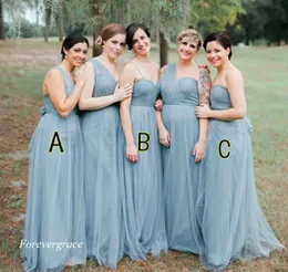 Billiga Western Bridesmaid Dress Mixed Styles Garden Country Formell Wedding Party Guest Maid of Honor Gown Plus Size Custom Made