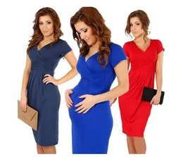 2017 Gorący sprzedawanie kobiet w ciąży elastyczna sukienka, krótkie rękawy kobiet sukienka