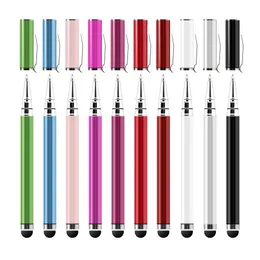 2 In 1 Muti-Fuction Capacitive Touch Screen Stylus And Ball Point Pen For Mobile Phone All Smart CellPhone Tablet 100pcs