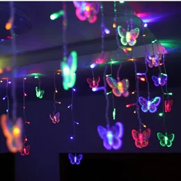 3,5 m*0,6M LED Butterfly String AC110V-220V Wodoodporne oświetlenie kurtyny świąte