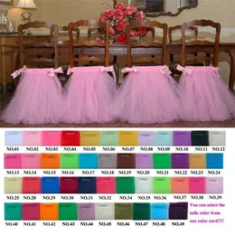 45 cm * 35 cm Düğün Sandalye Kapak 2017 Tül Tutu Doğum Günü Partisi Sandalye Kapak Bebek Duş için Quinceanera Tatil Tutu Sandalye Etek