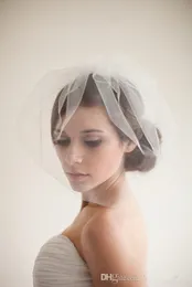 wholesale Cheap New Short Mini Wedding Face Velo Velo da sposa semplice Copricapo caldo Accessori per capelli in tulle Copricapo