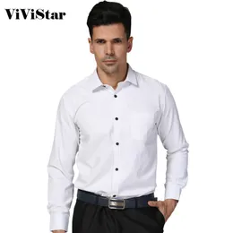 Wholesale-メンズドレスシャツ2015新しい到着春ファッションブランド長袖スリムフィットシャツF1135-EU