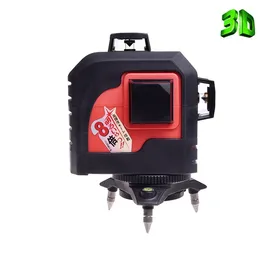 12LINES 3D MW-93T Laser Level Self-Leveling 360 Horisontell och Vertikal Cross Super Kraftig Red Laser Beam Line