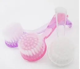 Plast Professionell nagelkonst Dammrengöringsborste med Cap Round Head Make Up Washing Brush Manicure Pedicure Nail Tools