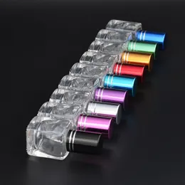 8ml transparent rulle på flaskor för eterisk olja med aluminiumlock 8cc parfymbottlemetalvalsboll F20171723