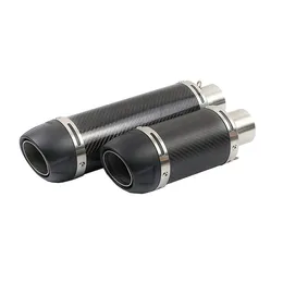 Motorcycle Exhaust Muffler Pipe Carbon Fiber Exhaust pipe CBR 125 250 CB400 CB600 YZF FZ400 Z750 Cafe Racer Exhaust Pipe