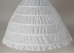 Bollklänning stora petticoats nya ankomst vit 6-hoops brud underskirt formell klänning crinoline plus size bröllopstillbehör för wom304t