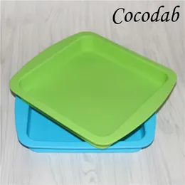 new colorful silicone deep dish container tray 8 x8 nonstick silicone jars dab wax oil container silicone deep dish tray dhl