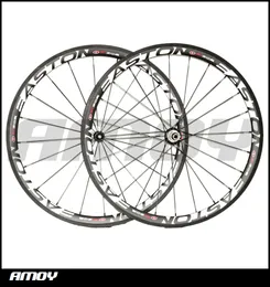 Darmowa Wysyłka 38mm Clincher 25mm Szerokość Węgiel Koła z Est 90-SL Malowanie Pełne Carbon 700C Road Bike Wheelset