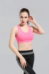 2017 Hot New Anivals Pink Yoga Bra Fashion Snabbtork Sportkläder Kvinnor Toppar Fitness Yoga Sports Bra Gym Kläder Gratis Drop Shipping Lymmia
