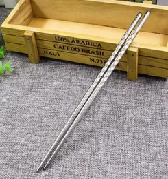 500 Pairs\Pack Stainless Steel Chopsticks Anti-skip Thread Style Durable Free Shipping