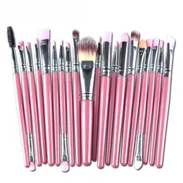 100 uppsättningar DHL Gratis 2017 Hot Professional 20PCS Makeup Brushes Set Cosmetic Face Eyeshadow Borstar Verktyg Makeup Kit Eyebrow Läppborste