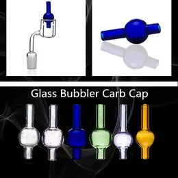 Glass Carp Cap Colorful Smoking Accessories Can Fit 10mm 14mm 18mm Quartz Thermal Banger or Other Banger for Glass Bowl Glass Bongs