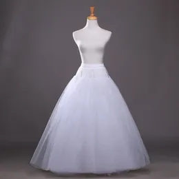 2018 High Quality Aline Long Tulle Petticoats for Wedding Dress Crinoline Petticoat Underskirt White Skirt Rockabilly3019601