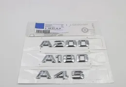 MB A45 A180 A200高品質ABS 3Dトランクリアレターステッカーワードバッジエンブレムレターデカールステッカー