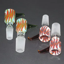 Tigela de fumar colorida para cachimbos de água Bong 14,4 mm 18,8 mm bonito conjunto masculino Tigela de vidro HEADY alta tubos de borosilicato Acessórios
