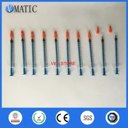 電子部品プラスチック分配ブルーシリンジ1cc / 1ml +シリンジストッパー10セット