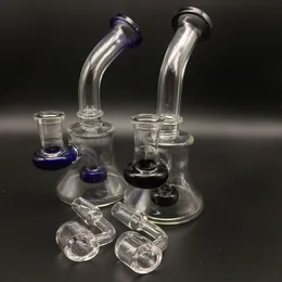 Glasbongs oljeriggar med gratis 4 mm tjock kvarts banger nagel 6 tum mini bägare bong dab riggar vattenrör