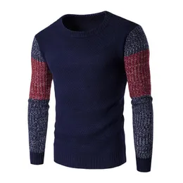 Wholesale-New Fashion Pullover Men O Neck Sweater Men Brand Slim Fit Pullovers Casual Sweater Knitwear Pull Homme High Quality XXL