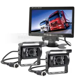 4Pin IR Night Vision HD Bakifrån Kamera Kit 7 tum TFT LCD-bildskärmssystem för busshusbåt lastbil