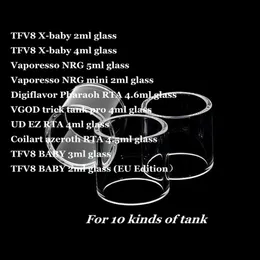 Сменная стеклянная трубка для TFV8 X-baby 2 мл 4 мл NRG mini Pharaoh RTA VGOD Trick Tank Pro UD EZ RTA Coilart azeroth RTA TFV8 BABY