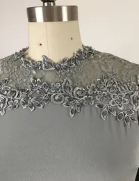 安いリアルイメージ2017ケープイリュージョンネックレース付きロングマーメイドイブニングドレス