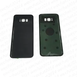 50 adet OEM Pil Kapısı Geri Konut Kapak Cam Kapak Için Samsung Galaxy S8 G950 G950P S8 Artı G955P Yapışkan Etiket Ile