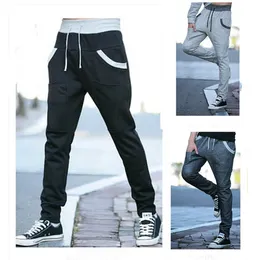 Wholesale-Mens Joggers Pants 2016 Brand Male Cargo Pants Slim Unique Pocket Tights Trousers Compression Men Jogger FU