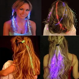 Led Haar Flash Braid Bunte leuchtende Zöpfe Kunststoff Perücke Haar Dekoration Wunderschöne Faser Leuchtenden Zopf Zubehör Blinkendes Haar