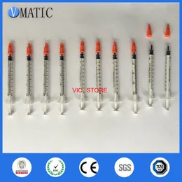 10set clear 1cc syringe with red syringe cap