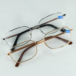 Full Metal Rim Standard Olders Reading Glasses With Power Lenses Golden And Silver 2 Colors Frame Mixed Wholesale