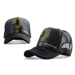 Ball Caps Partihandel - Cacusal Men Kvinnor Mesh Hat Trucker Visor Justerbar Snapback Baseball Cap Couple