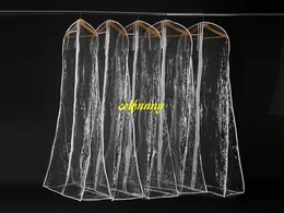 20pcs/lot Fast shipping Transparent Wedding Dress Dust Cover Omniseal Extra Large Waterproof PVC Solid Wedding Garment Storage Bag